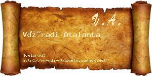 Váradi Atalanta névjegykártya