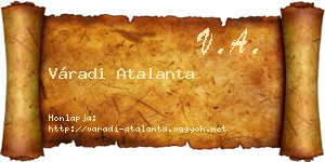 Váradi Atalanta névjegykártya